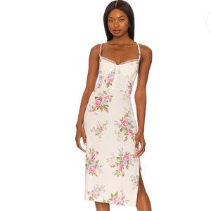 Revolve LPA Capriana Midi Dress in Giardino Floral NWT Size Small